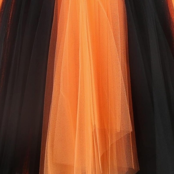 Spirit Orange and Black Tulle Skirt - Picture 2 of 7